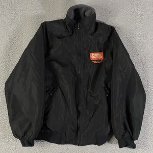 Public Storage Jacket Mens Small Black WearGuard Fleece Lined Full Zip Employee